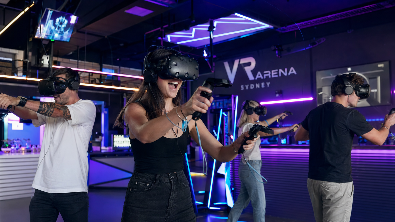 Group VR arena experience in Australia